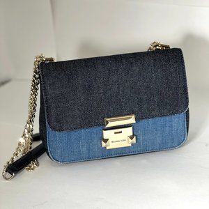 Michael Kors Denim sloan chain shoulder bag